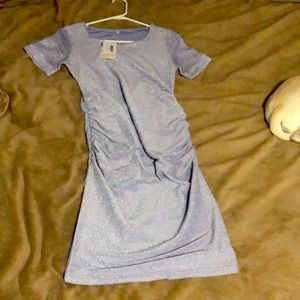 BLUE SPARKLE SMALL MATERNITY DRESS
